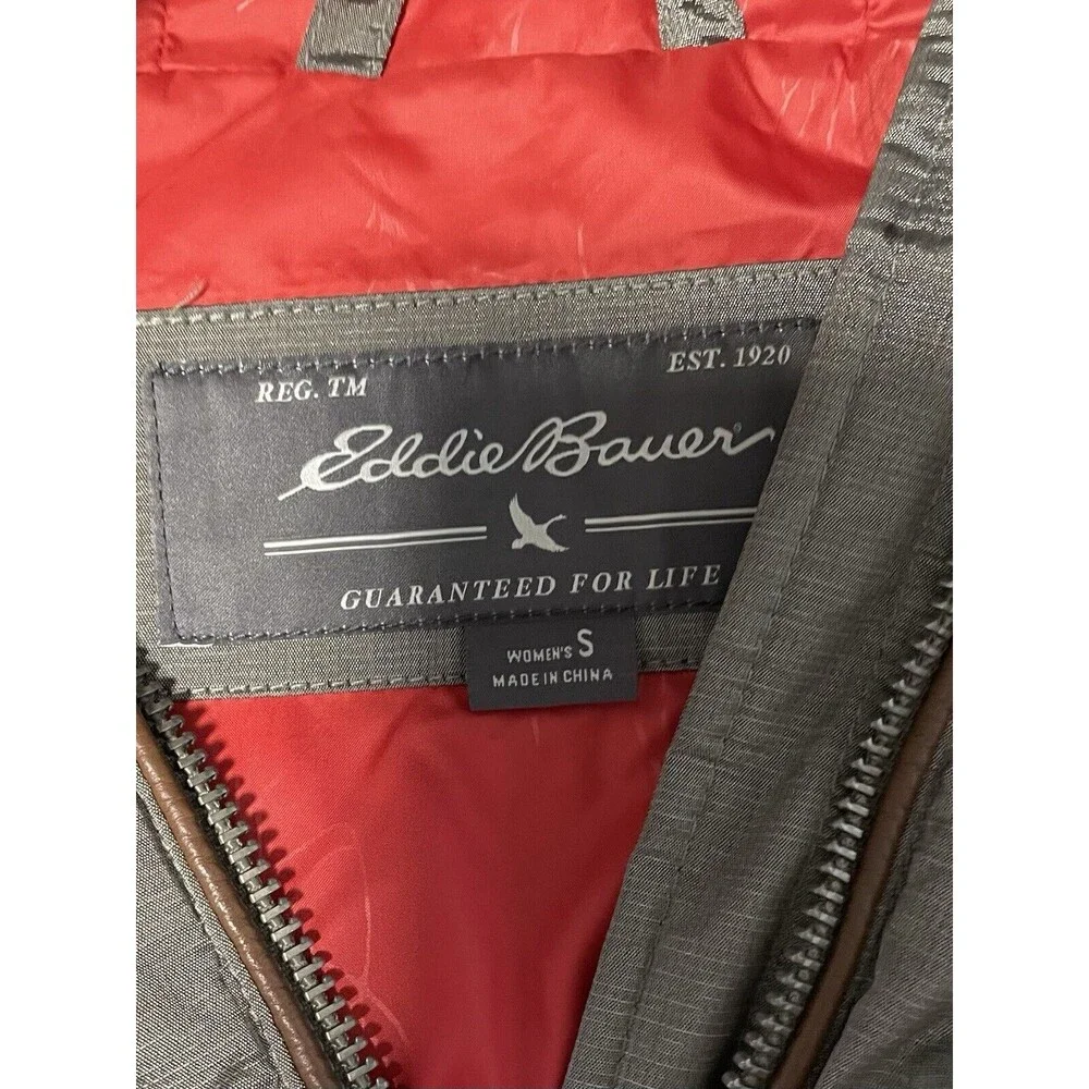 Eddie Bauer Yukon Down Puffer Vest‎ Jacket Taupe Shimmer Size S